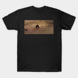 George the mouse in a log pile house - peep hole T-Shirt